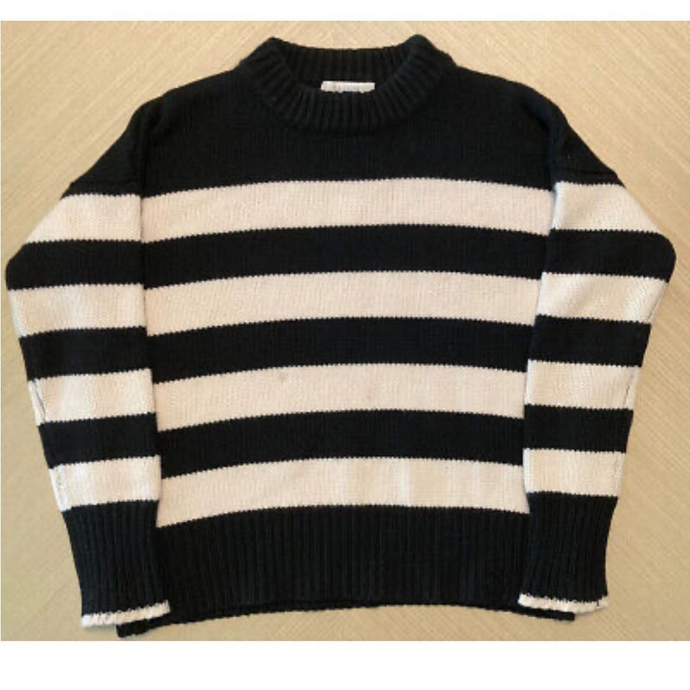 La Ligne Black and White Marin Sweater